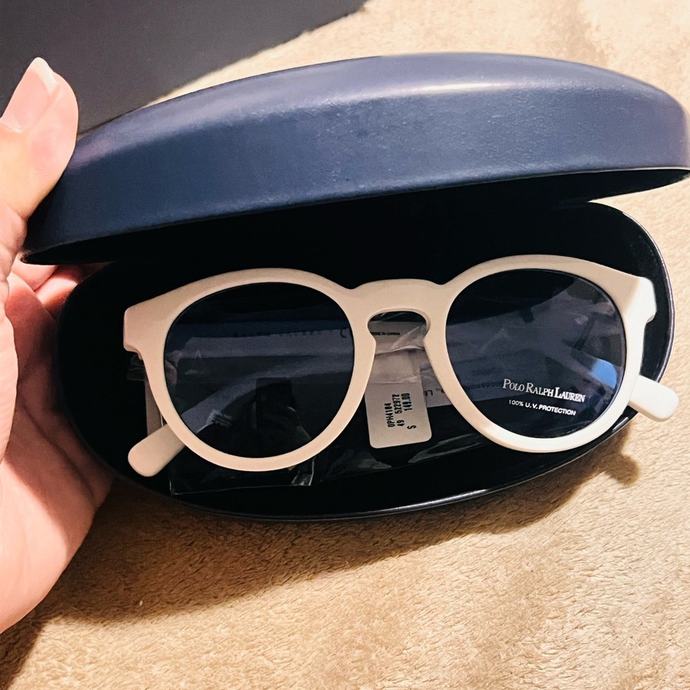 Polo Ralph Lauren White and Black Sunglasses